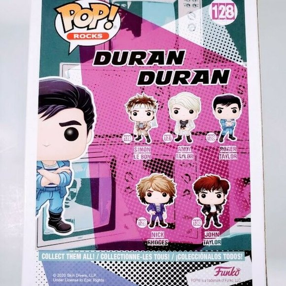 Funko Pop Rocks Duran Duran Roger Taylor #128 Vinyl Figure Jacket NIB New In Box - Picture 6 of 10